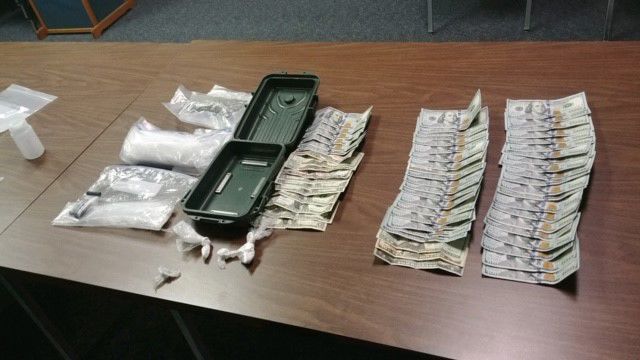 Methamphetamine and cash seizure ISP 2-12-19